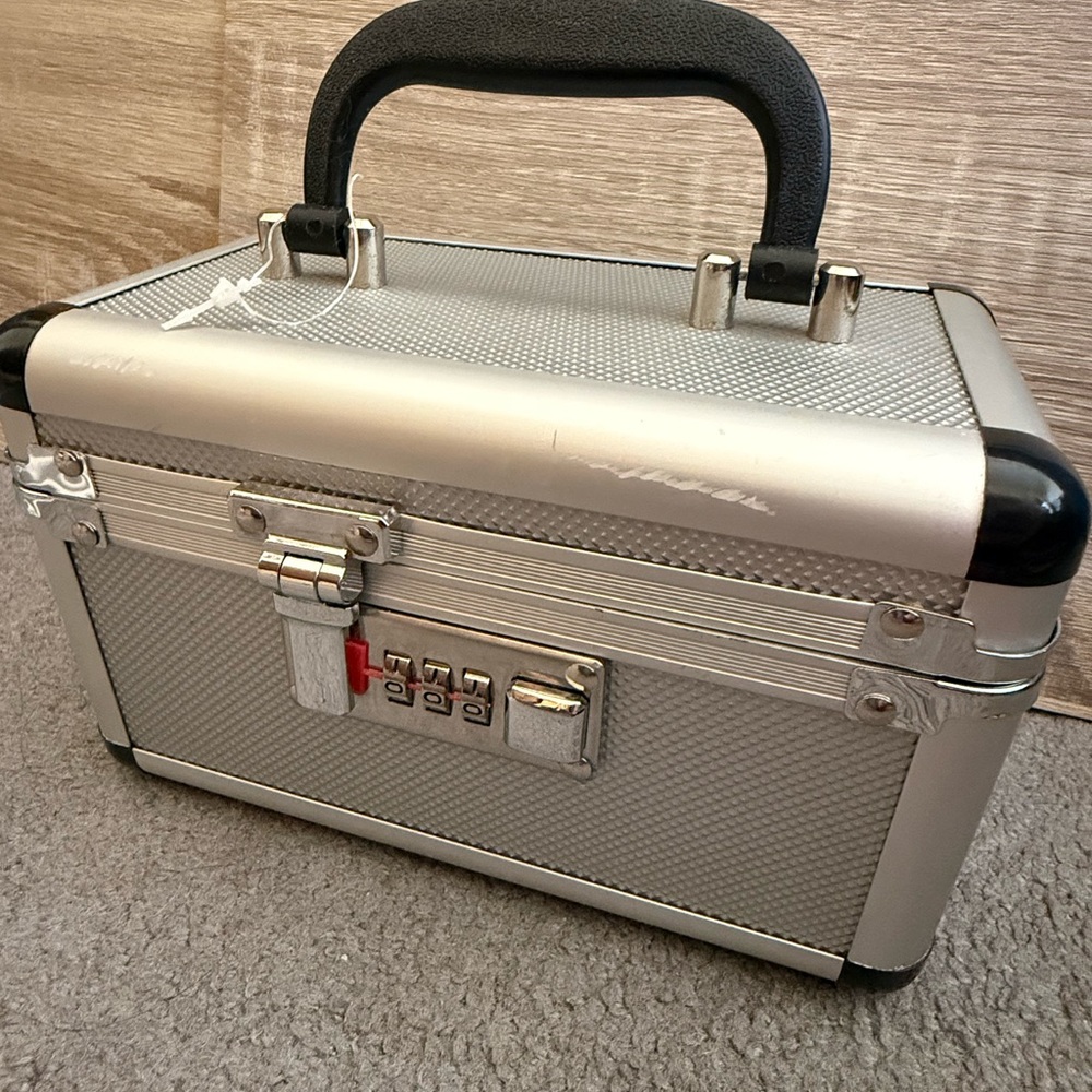 Silver Lockable Storage Case